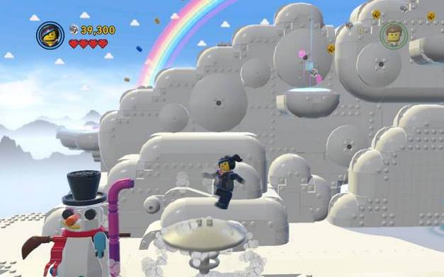 There is a golden manual above the passage - Welcome to Cloud Cuckoo Land - The story mode - The LEGO Movie Videogame - Game Guide and Walkthrough