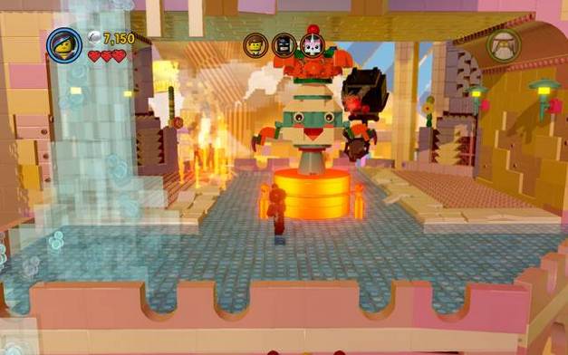 The Micro Manager's laser will destroy the gold bricks - Attack on Cloud Cuckoo Land - The story mode - The LEGO Movie Videogame - Game Guide and Walkthrough