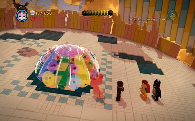 Remove the golden stack and rebuild the rainbow-colored bricks - Attack on Cloud Cuckoo Land - The story mode - The LEGO Movie Videogame - Game Guide and Walkthrough