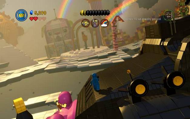 Walk to the front and to the back f the ship to collect golden manuals - Escape from Cloud Cuckoo Land - The story mode - The LEGO Movie Videogame - Game Guide and Walkthrough