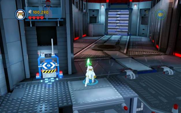 As Vitruvius, get upstairs and open the passage for the rest - Infiltrate the Octan Tower - The story mode - The LEGO Movie Videogame - Game Guide and Walkthrough
