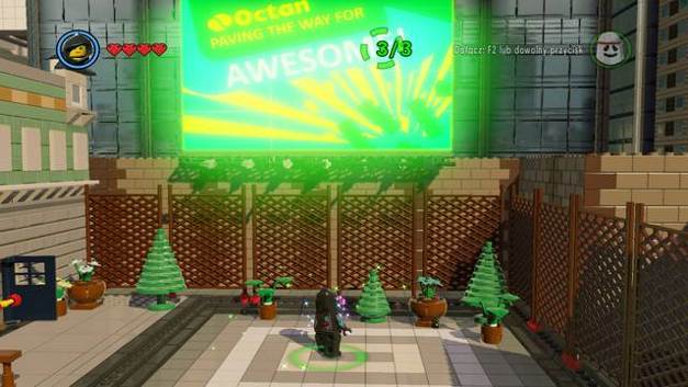The first billboard - Bricksburg - Side Missions - Red Bricks - The LEGO Movie Videogame - Game Guide and Walkthrough