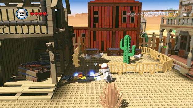 Build a steam pipe - Old West - Side Missions - Red Bricks - The LEGO Movie Videogame - Game Guide and Walkthrough