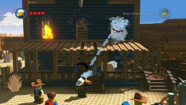 The building on fire - Old West - Side Missions - Red Bricks - The LEGO Movie Videogame - Game Guide and Walkthrough