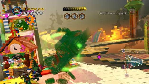 Build the construction and get the pants - Escape from Cloud Cuckoo Land - Golden manuals and pants - The LEGO Movie Videogame - Game Guide and Walkthrough