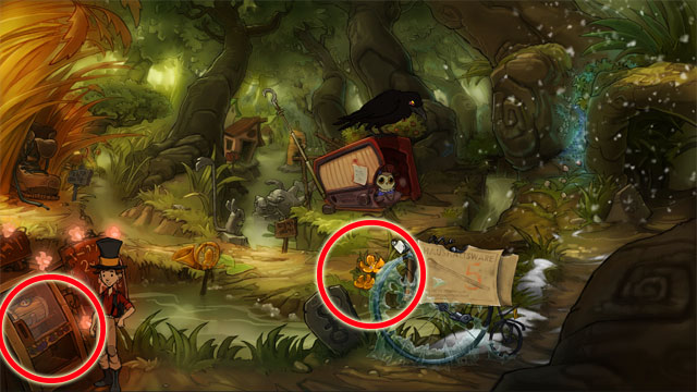In the center of this location you can find marsh marigold - Adventure in Mousewood - Walkthrough - The Night of the Rabbit - Game Guide and Walkthrough