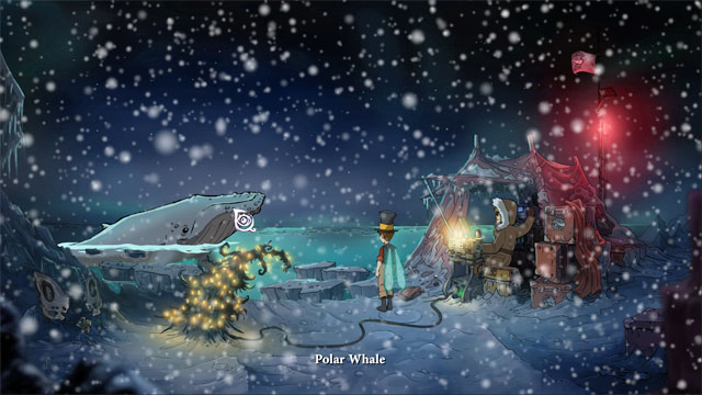 Click on a polar whale and you will learn the last spell - glimmer of hope - The four portals: fox's cunning and glimmer of hope spells - Walkthrough - The Night of the Rabbit - Game Guide and Walkthrough