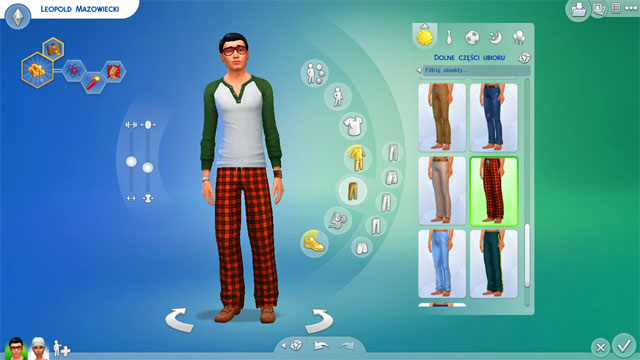If you dont want an outfit for whole body, you have to fit a bottom to the top youve selected - Clothes - Creating a Sim - The Sims 4 - Game Guide and Walkthrough