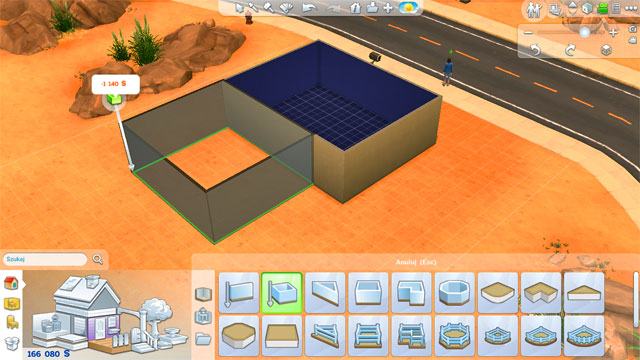The next tool allows you to raise rectangular or square walls, which make up a base for a new room - Building a house - The house - The Sims 4 - Game Guide and Walkthrough