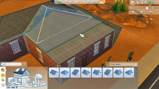 If the house has an irregular shape, creating a roof will require two or more stages (it has to be curved) - Building a house - The house - The Sims 4 - Game Guide and Walkthrough