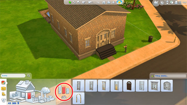 Increasing walls height opens access to taller doors - Expanding a house - The house - The Sims 4 - Game Guide and Walkthrough