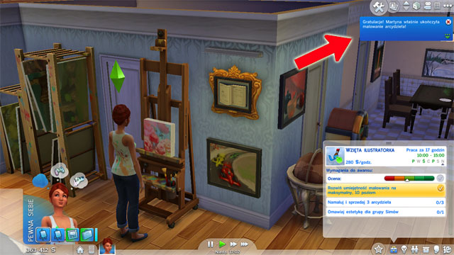 If you will choose the A branch you will become an Artist En Residence (7 A) - Painter - Career tracks - The Sims 4 - Game Guide and Walkthrough