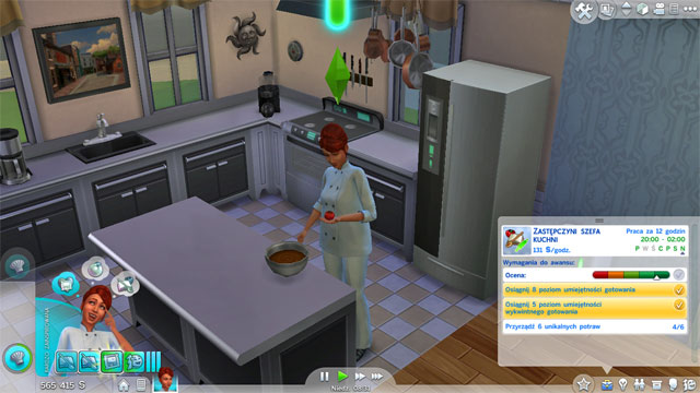 The next promotion will make you a Sous Chef (8 A) - Culinary - Career tracks - The Sims 4 - Game Guide and Walkthrough