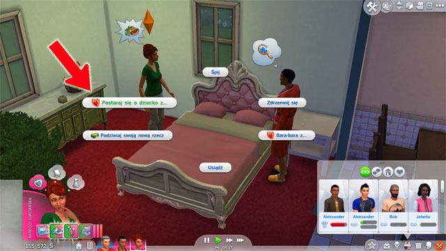 To try for a baby, click a double bed and select Try for a baby - The child - The Sim Environment - The Sims 4 - Game Guide and Walkthrough