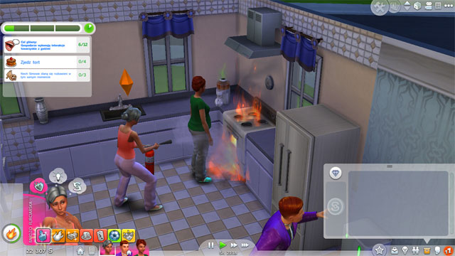 When the fire breaks out, if you do not want to risk your Sim dying, and the house has been fitted with proper systems, walk away from fire in the first place - Other events - The Sim Environment - The Sims 4 - Game Guide and Walkthrough