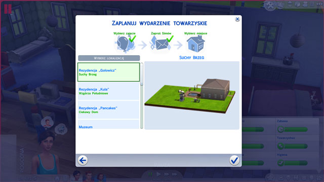 The final stage is to select the place - Social events - The Sim Environment - The Sims 4 - Game Guide and Walkthrough