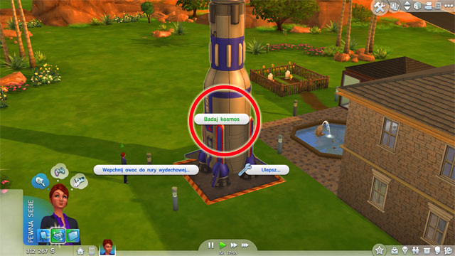 To go to the outer space you just need to click on a rocket and choose the Study the outer space option - Rocket Science - Skills - The Sims 4 - Game Guide and Walkthrough
