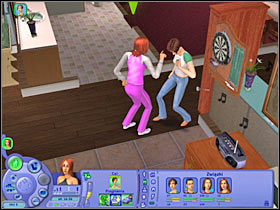 If you decided to choose the second option, you will have to regenerate your needs bars (#1) - Chapter 2 - Scenario 1 - The Sims Life Stories - Game Guide and Walkthrough