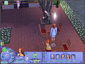 Now you will have to locate a waiter that should be standing nearby or coming your way - Chapter 3 - Scenario 1 - The Sims Life Stories - Game Guide and Walkthrough