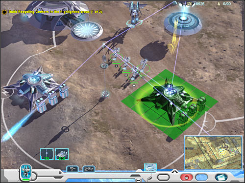 Third objective: Build Robotic Assemblies within the power radius - Mission 1 - part 1 - Novus - Universe at War: Earth Assault - Game Guide and Walkthrough