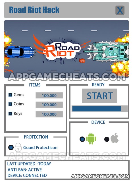 road-riot-cheats-hack-gems-coins-keys