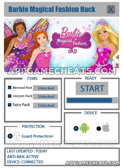 barbie-magical-fashion-cheats-hack-mermaid-pack-unicorn-pack-fairy-pack
