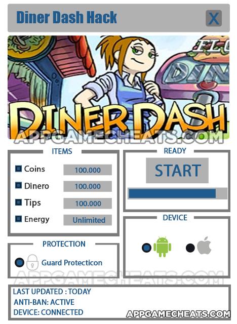 diner-dash-cheats-hack-coins-dinero-tips-energy