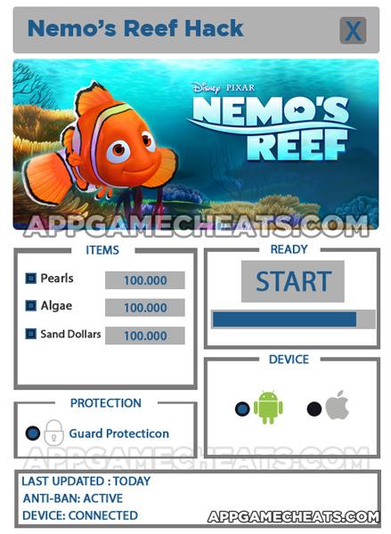 nemos-reef-hack-cheats-pearls-algae-sand-dollars