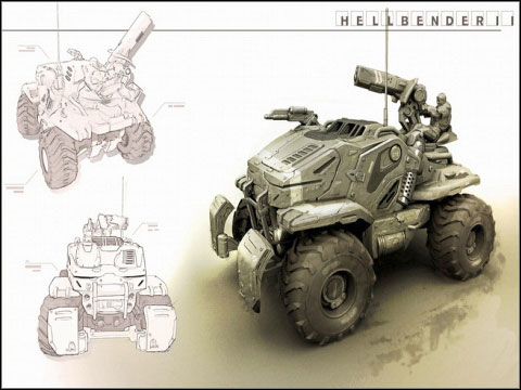 It's transport car, which looks like a Humvee - Axon	 - Vehicles - Unreal Tournament III - Game Guide and Walkthrough