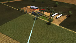 Blue line is a range of fire, transparent is field of view and dots are for blocked field of view - Moving/Maneuvring - Terrain, morale and manoeuvring - Wargame: AirLand Battle - Game Guide and Walkthrough