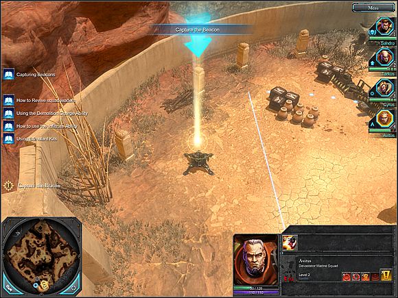 Communication arrays allow you to summon reinforcements - Main storyline - Retake the Hamlet - Main storyline - Warhammer 40,000: Dawn of War II - Game Guide and Walkthrough