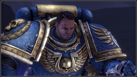 Dont waste time on enemies - take standing in the centre core [1], and the mission is over [2] - 6 - Lair of Giants - Walkthrough - Warhammer 40,000: Space Marine - Game Guide and Walkthrough