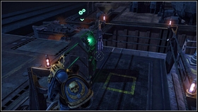 When the stage begins, pick up ammunition located near to you[1], and use a mechanism, which lower an elevator [2] - 15 - Prince of Daemons - Walkthrough - Warhammer 40,000: Space Marine - Game Guide and Walkthrough