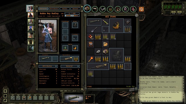 Character screen. - Character screen and inventory - The basics of the gameplay - Wasteland 2 - Game Guide and Walkthrough