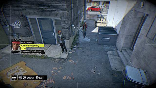 Stand where you can see the alley, but do not approach her, to prevent being spotted - Unlocking mission 2 - Main missions - Act I - Watch Dogs - Game Guide and Walkthrough