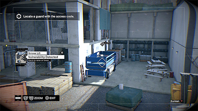 The person that you are looking for is in the building on the right - Mission 3 (Backstage Pass) - Main missions - Act I - Watch Dogs - Game Guide and Walkthrough