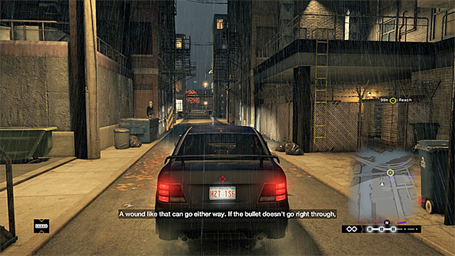 IT is a good idea to hide in the side alleys - Mission 4 (Backseat Driver) - Main missions - Act I - Watch Dogs - Game Guide and Walkthrough
