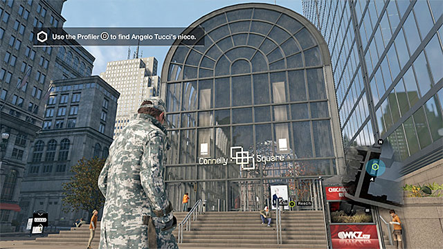 The building with the person that you are looking for, inside - Mission 8 (A Wrench in the Works) - Main missions - Act I - Watch Dogs - Game Guide and Walkthrough