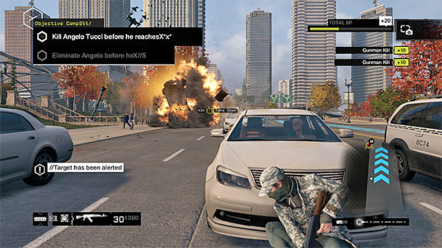 Blowing up Tuccis car will allow you to deal with it quickly - Mission 8 (A Wrench in the Works) - Main missions - Act I - Watch Dogs - Game Guide and Walkthrough