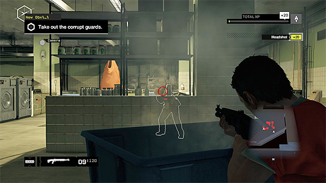 Conduct fire while behind a cover - Mission 9 (Dressed in Peels) - Main missions - Act I - Watch Dogs - Game Guide and Walkthrough
