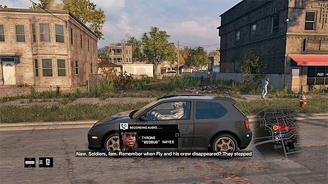 Drive around the areas guarded by the gangsters - Mission 8 (Not a Job for Tyrone) - Main missions - Act II - Watch Dogs - Game Guide and Walkthrough