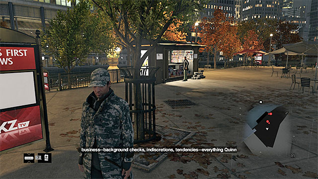 From a safe distance, watch what the person with the case is doing - Mission 10 (Breadcrumbs) - Main missions - Act II - Watch Dogs - Game Guide and Walkthrough