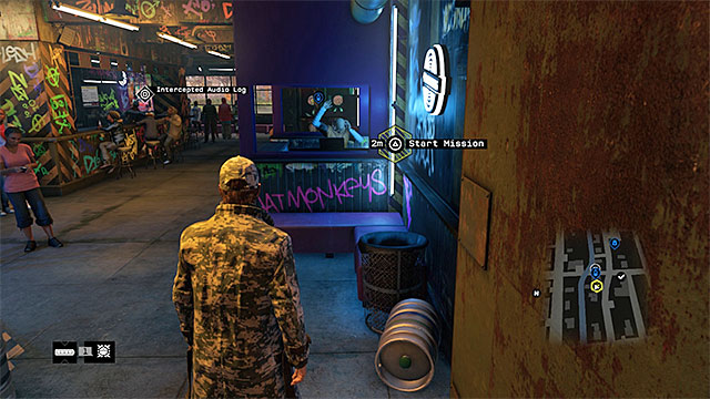 The starting point for the mission - Mission 14 (Planting a Bug) - Main missions - Act II - Watch Dogs - Game Guide and Walkthrough