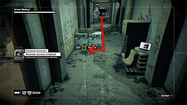 You will now have to perform a task that is similar to the one, in which you instructed Rabbit, because you need to give instructions to Bedbug now and lead him towards the server room, which is inaccessible to Aiden, without raising the alarm - Mission 14 (Planting a Bug) - Main missions - Act II - Watch Dogs - Game Guide and Walkthrough