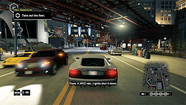 The fixer is using the van of the local broadcast television - Mission 2 (In Plain Sight) - Main missions - Act IV - Watch Dogs - Game Guide and Walkthrough