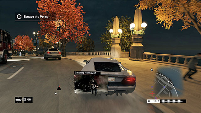 Drive outside of the grey search zone - Mission 2 (In Plain Sight) - Main missions - Act IV - Watch Dogs - Game Guide and Walkthrough