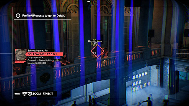 The last person is on one of the balconies above - Mission 4 (The Defalt Condition) - Main missions - Act IV - Watch Dogs - Game Guide and Walkthrough