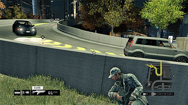 An example ambush location - Jobs - Mad Mile - Criminal Convoys - Watch Dogs - Game Guide and Walkthrough