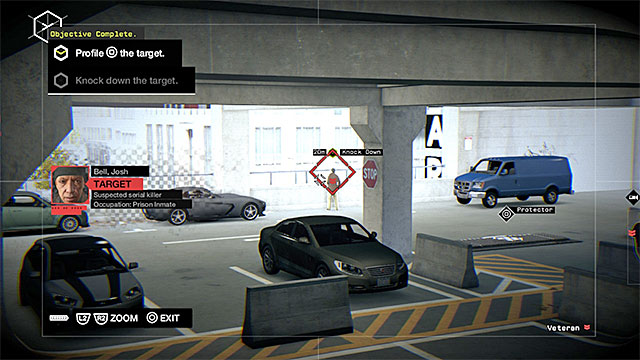 It would be a good idea to spend some time on hacking into the nearby cameras (also the ones on the guards patrolling the area) to locate the target (the above screenshot) - Hideouts - The Loop - Gang Hideouts - Watch Dogs - Game Guide and Walkthrough
