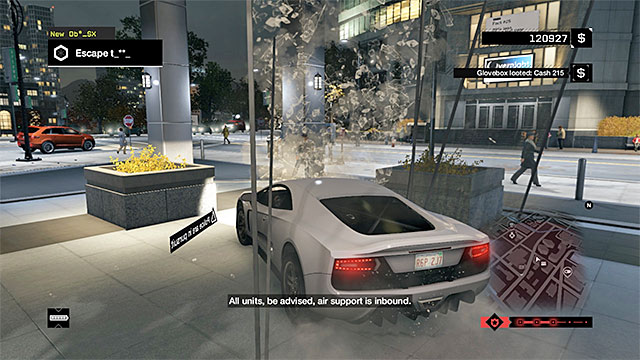 Drive into one of the glass panes of the car dealership - Contracts - Mad Mile - Fixer Contracts - Watch Dogs - Game Guide and Walkthrough